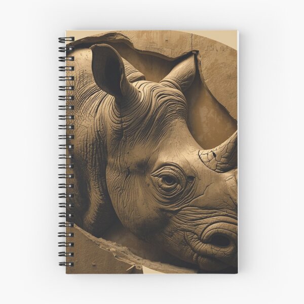 Item preview, Majestic Rhino Emerging from Wall Sculpture Art designed and sold by SavannaStrikes.
