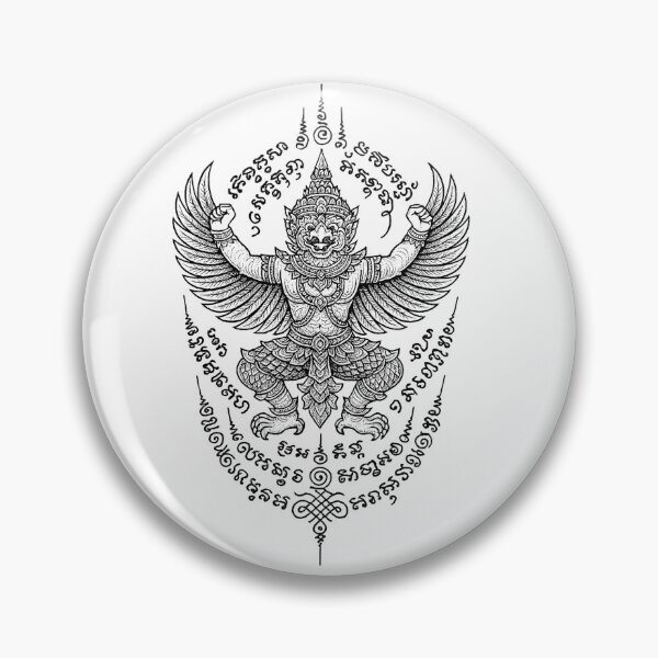 Item preview, Garuda Yantra – Sacred Thai Mythical Garuda Tattoo Design  designed and sold by Sksticker991.