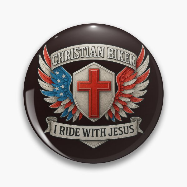 Item preview, Christian Biker I Ride With Jesus designed and sold by RobertKnow.