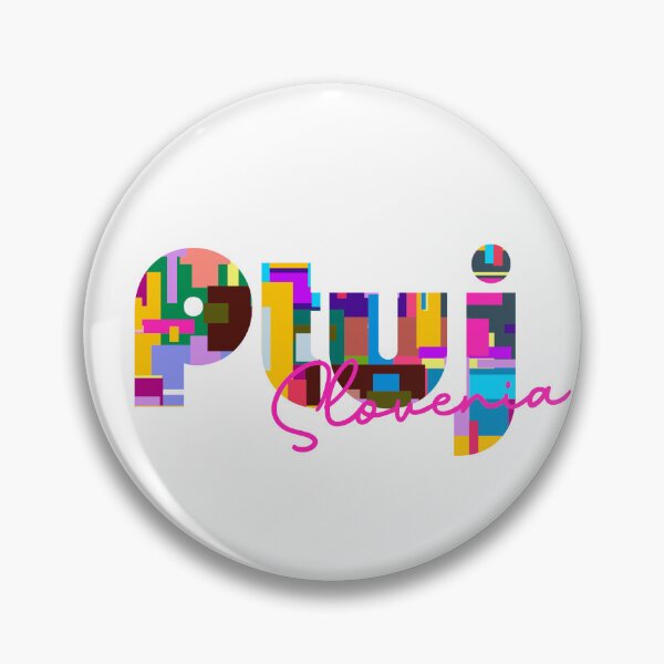 Item preview, Ptuj, Slovenia, Vibrant Abstract City Typography Art designed and sold by Wanderful-roads.