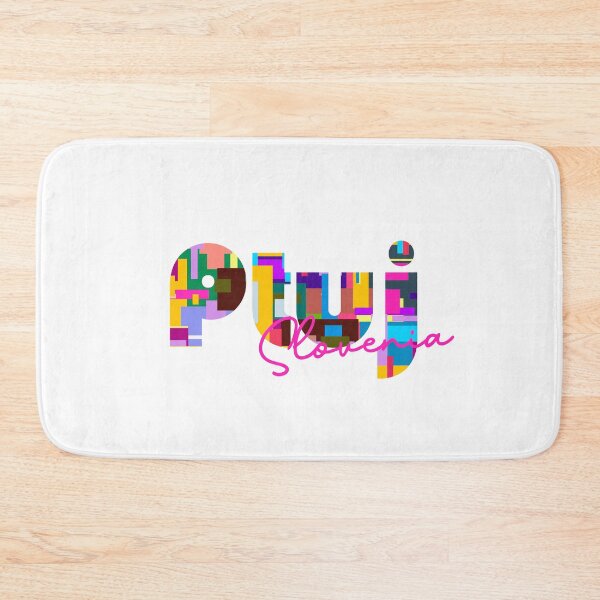 Item preview, Ptuj, Slovenia, Vibrant Abstract City Typography Art designed and sold by Wanderful-roads.