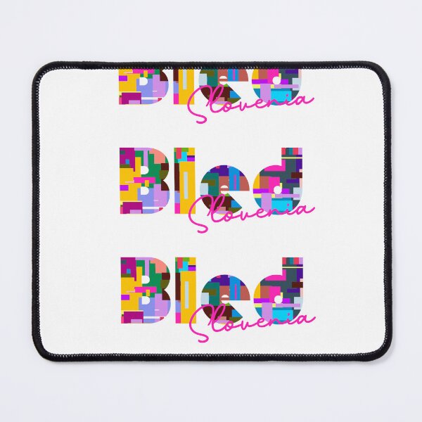 Item preview, Bled, Slovenia, Vibrant Abstract City Typography Art designed and sold by Wanderful-roads.