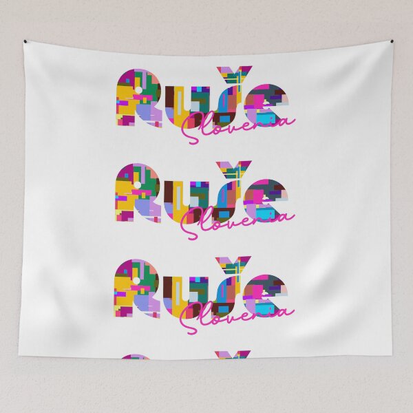 Item preview, Ruše, Slovenia, Vibrant Abstract City Typography Art designed and sold by Wanderful-roads.