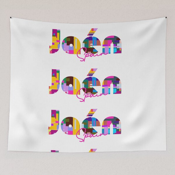 Item preview, Jaén, Spain, Vibrant Abstract City Typography Art designed and sold by Wanderful-roads.