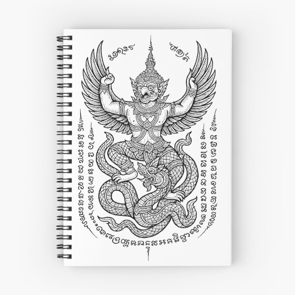 Item preview, Garuda Subduing Naga Sacred Yantra Design designed and sold by Sksticker991.