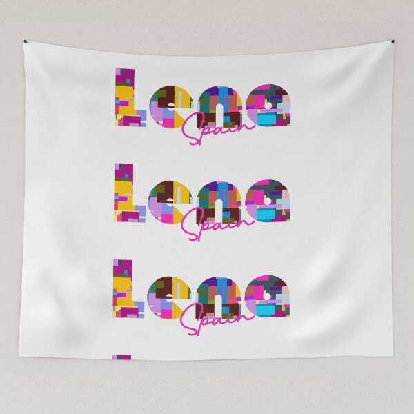 Item preview, Lena, Spain, Vibrant Abstract City Typography Art designed and sold by Wanderful-roads.