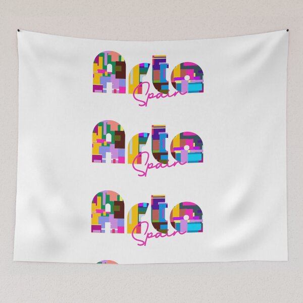 Item preview, Artà, Spain, Vibrant Abstract City Typography Art designed and sold by Wanderful-roads.