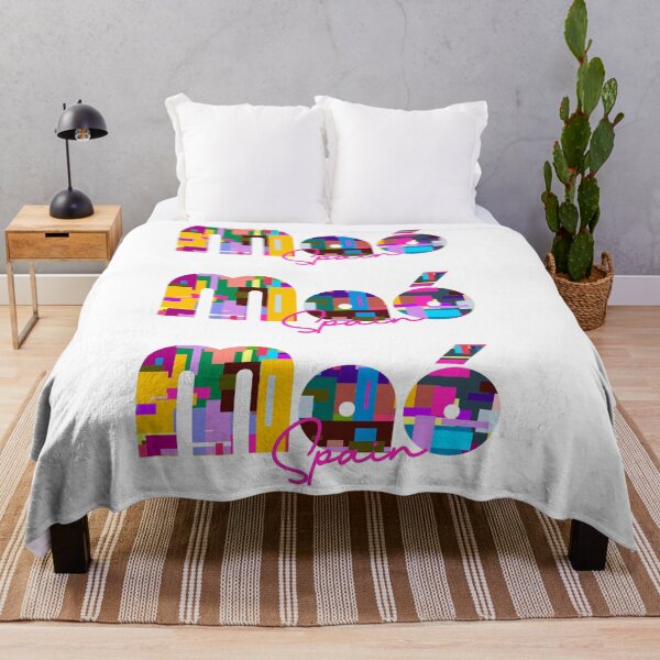Item preview, Maó, Spain, Vibrant Abstract City Typography Art designed and sold by Wanderful-roads.
