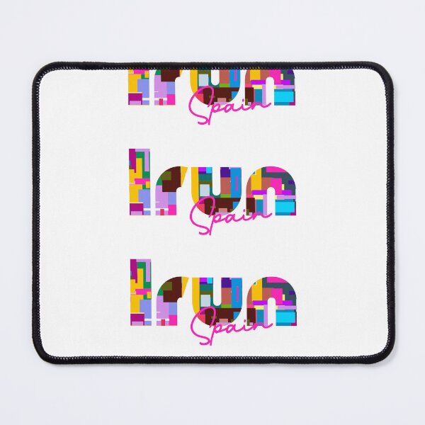Item preview, Irun, Spain, Vibrant Abstract City Typography Art designed and sold by Wanderful-roads.