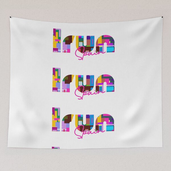 Item preview, Irun, Spain, Vibrant Abstract City Typography Art designed and sold by Wanderful-roads.