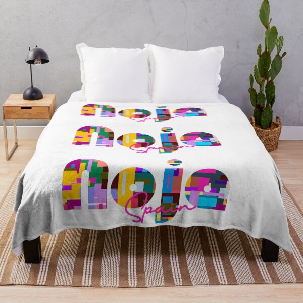 Item preview, Noja, Spain, Vibrant Abstract City Typography Art designed and sold by Wanderful-roads.