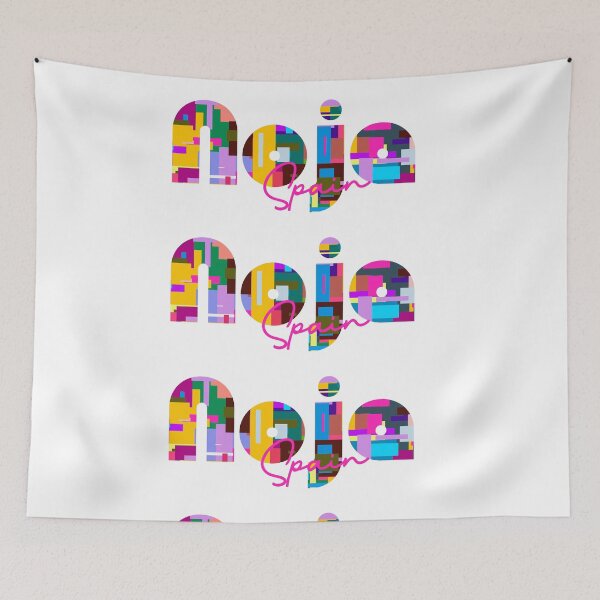 Item preview, Noja, Spain, Vibrant Abstract City Typography Art designed and sold by Wanderful-roads.