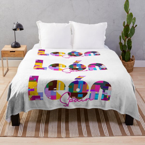 Item preview, León, Spain, Vibrant Abstract City Typography Art designed and sold by Wanderful-roads.