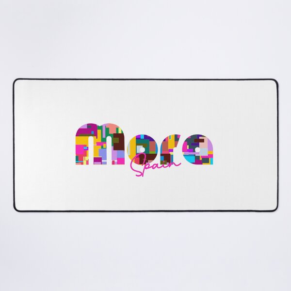 Item preview, Mora, Spain, Vibrant Abstract City Typography Art designed and sold by Wanderful-roads.