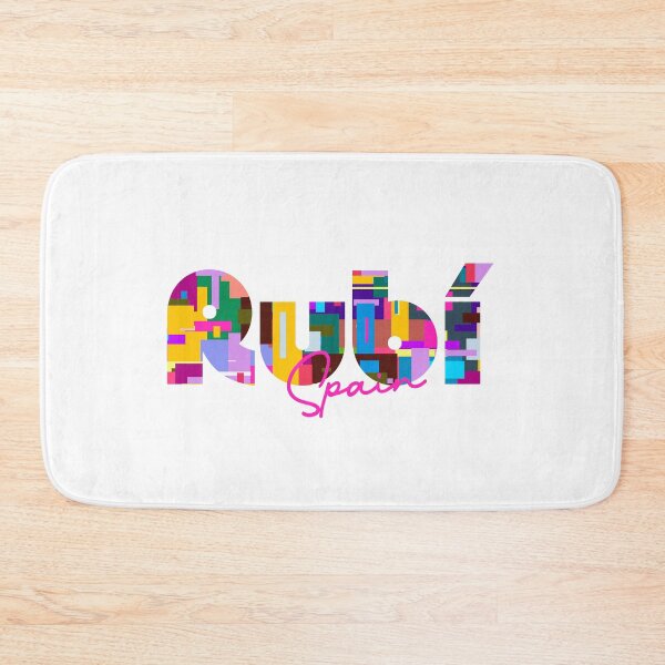 Item preview, Rubí, Spain, Vibrant Abstract City Typography Art designed and sold by Wanderful-roads.