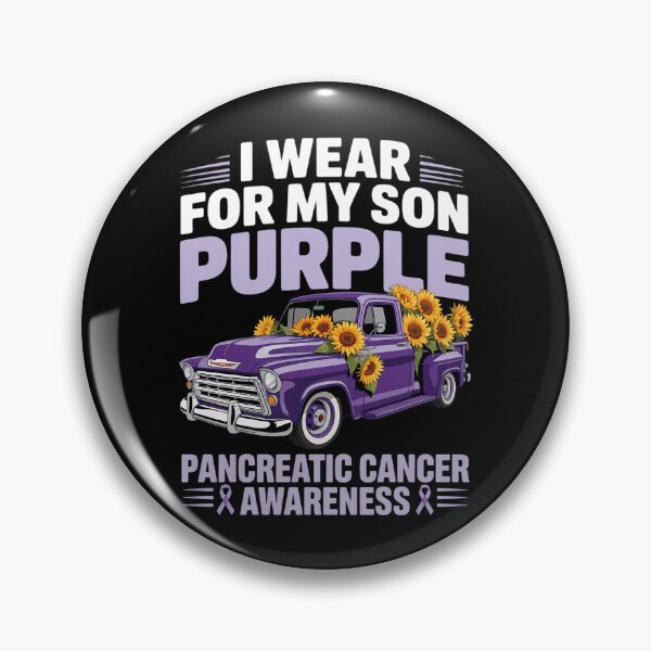 Item preview, I wear Purple for My Son Truck Pancreatic Cancer Awareness designed and sold by papertaless.