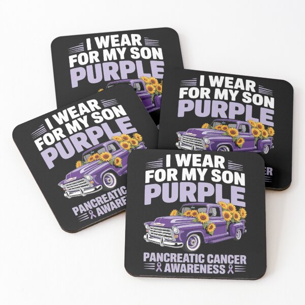 Item preview, I wear Purple for My Son Truck Pancreatic Cancer Awareness designed and sold by papertaless.