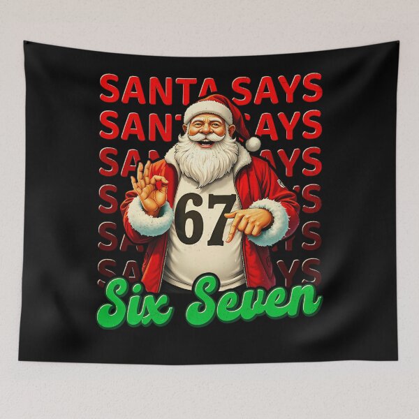 Item preview, Happy Santa Six Santa Seven Says Claus Retro Bruh Holiday designed and sold by ChadnoSmith.