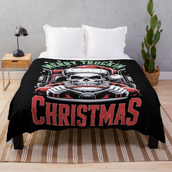 Item preview, Trucking Christmas Skull Truck designed and sold by LunaCrazeArt.