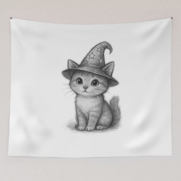 Item preview, Witchy Whiskers designed and sold by Nitta Studio.