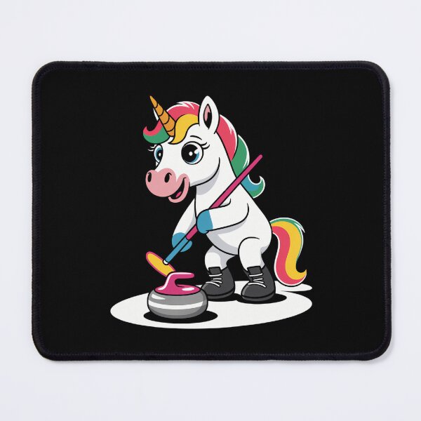 Item preview, Unicorn Curling Player Winter Sports designed and sold by LunaCrazeArt.