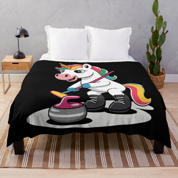 Item preview, Unicorn Curling Player Winter Sports designed and sold by LunaCrazeArt.