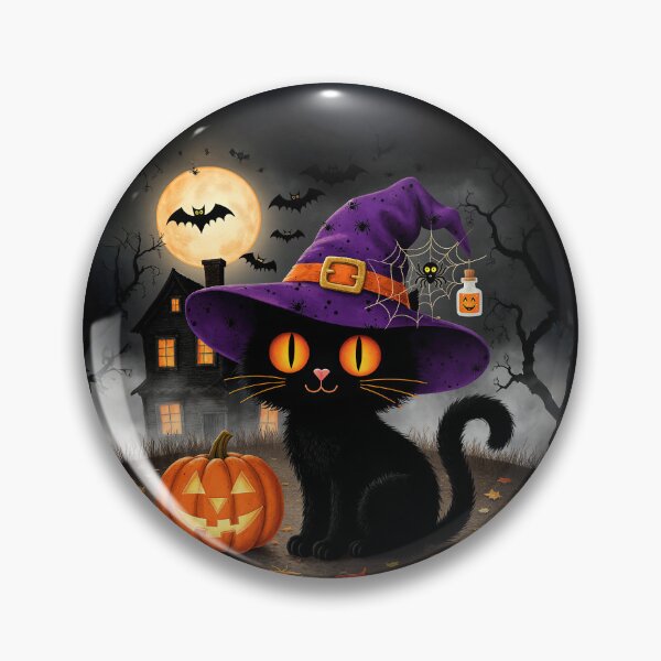 Item preview, Midnight Cat & Pumpkin Glow – Cozy Autumn Night Illustration designed and sold by Whimsical Hug.