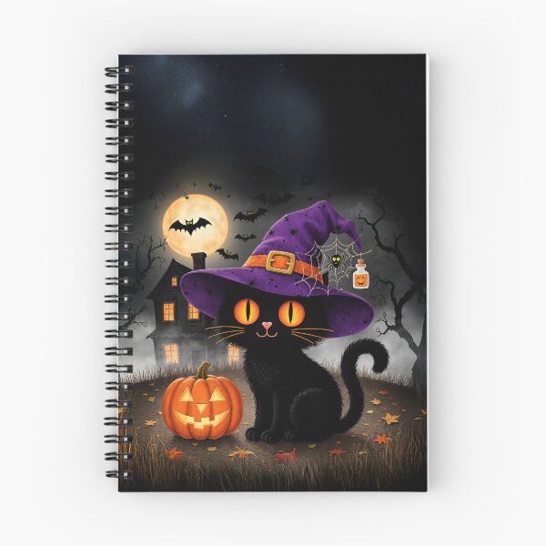Item preview, Midnight Cat & Pumpkin Glow – Cozy Autumn Night Illustration designed and sold by Whimsical Hug.