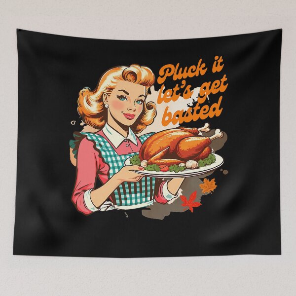 Item preview, Holiday Lets Quote Pluck Thanksgiving Get Vintage Basted It Happy designed and sold by HollyShabero.