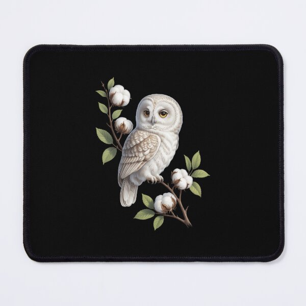 Item preview, Winter White Owl Pine Cone Tree Branch designed and sold by papertaless.