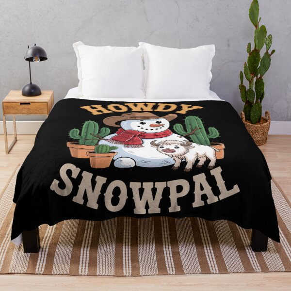 Item preview, Winter Cute Howdy Western Snowman Xmas designed and sold by LunaCrazeArt.