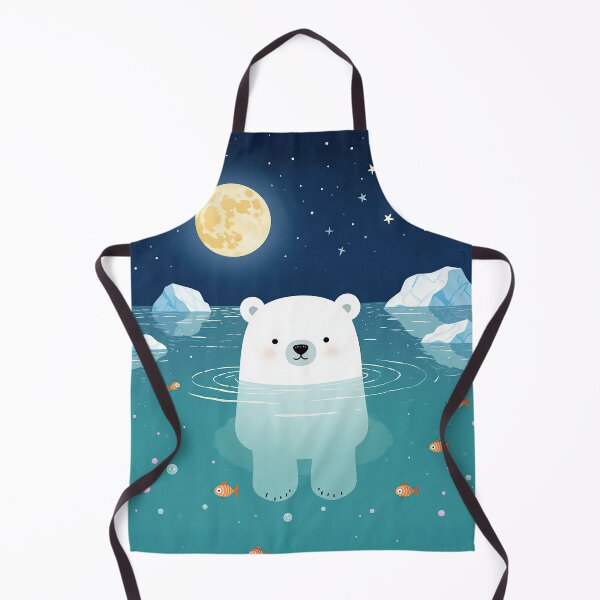 Item preview, Moonlit Polar Bear Magic – cute arctic night charm designed and sold by Whimsical Hug.