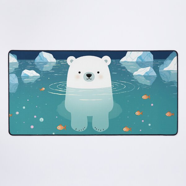 Item preview, Moonlit Polar Bear Magic – cute arctic night charm designed and sold by Whimsical Hug.