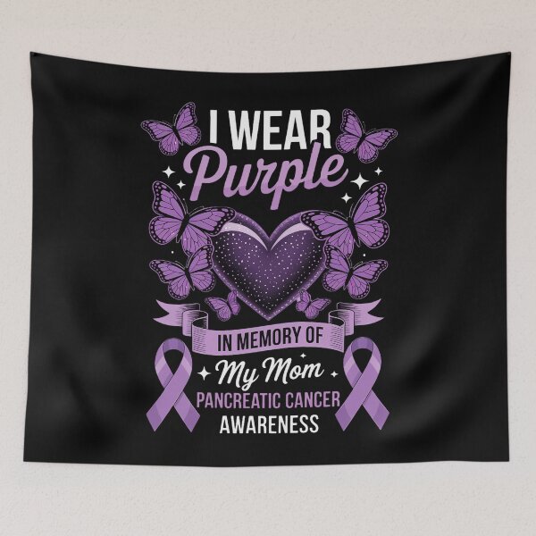 Item preview, I Wear Purple In Memory Of My Mom Pancreatic Cancer Ribbon designed and sold by papertaless.