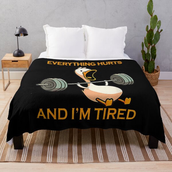 Item preview, Funny Gym Duck Everything Hurts And I'm Tired designed and sold by LydiaShirley.