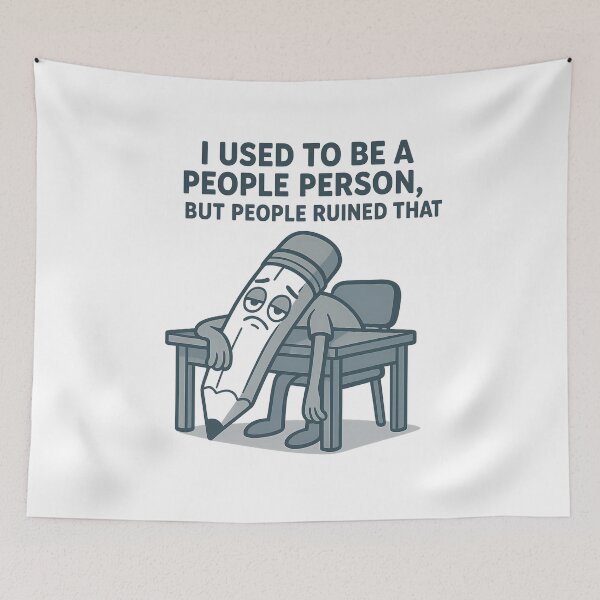 Item preview, Funny Office T-Shirt I Used To Be A People Person Sarcasm designed and sold by VectorVerseHub.