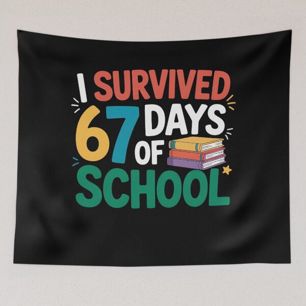 Item preview, 67 Funny Teacher Meme of School I Days Student 67 Survived Classic designed and sold by SteveSaccoro.