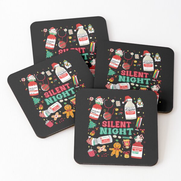 Item preview, Retro Propofol Silent Night Icu Nurses Funny Merry Christmas designed and sold by merlinnears.