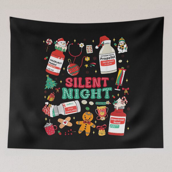 Item preview, Retro Propofol Silent Night Icu Nurses Funny Merry Christmas designed and sold by merlinnears.