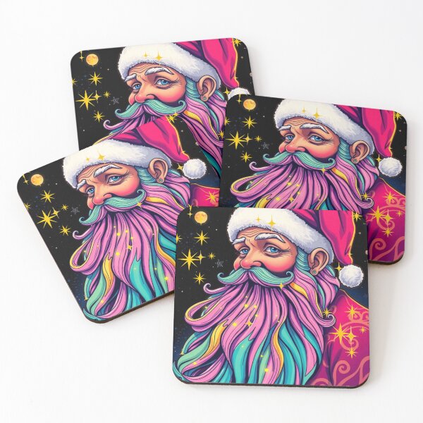 Item preview, Psychedelic Neon Santa – Groovy Holiday Vibes designed and sold by Digitalhub12.