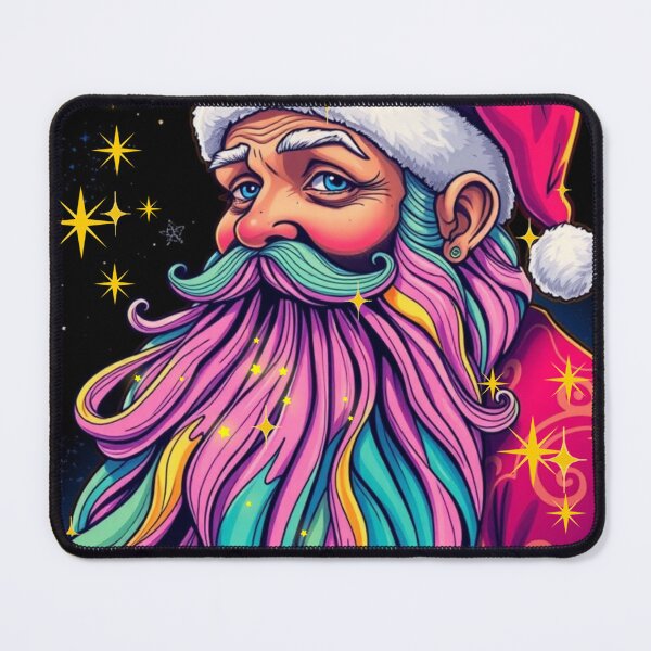 Item preview, Psychedelic Neon Santa – Groovy Holiday Vibes designed and sold by Digitalhub12.