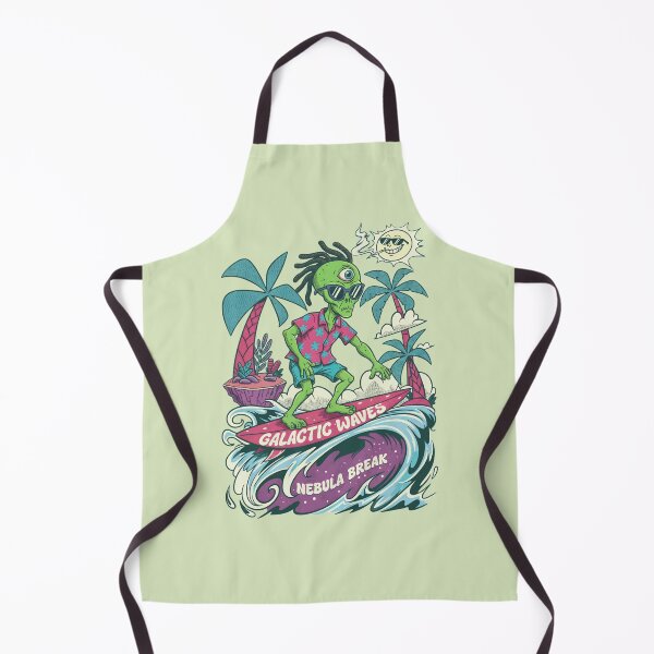Item preview, Galactic Waves Nebula Break - Hippie Alien Surfer Art designed and sold by AwesomeBeyondLimits.