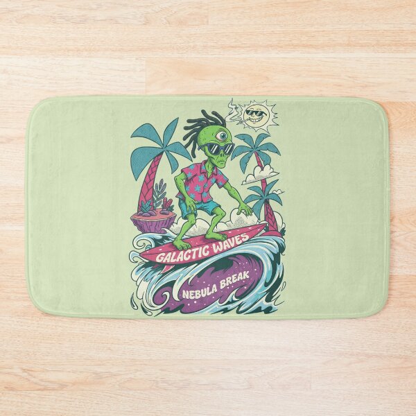 Item preview, Galactic Waves Nebula Break - Hippie Alien Surfer Art designed and sold by AwesomeBeyondLimits.