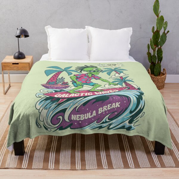 Item preview, Galactic Waves Nebula Break - Hippie Alien Surfer Art designed and sold by AwesomeBeyondLimits.