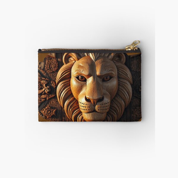 Item preview, Regal Lion Head Wood Carving – Royal Power designed and sold by SavannaStrikes.