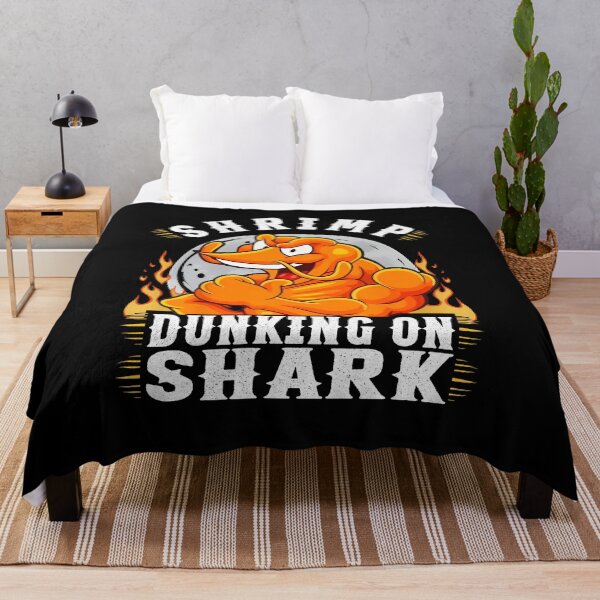 Item preview, Muscular Shrimp vs Shark Funny T-Shirt designed and sold by LarryMBrown.