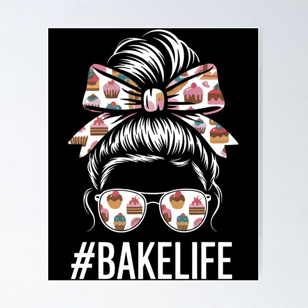 Item preview, Baker Messy Bun Hair baking funny Pastry baker Chef designed and sold by LunaCrazeArt.