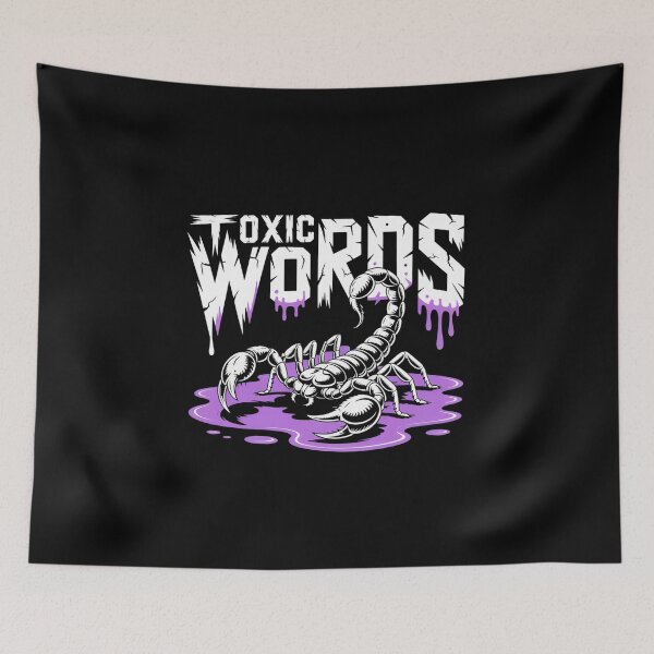 Item preview, Toxic Words Venomous Scorpion Dark Aesthetic Edgy Art About Harmful Speech designed and sold by ViktoonShirts.