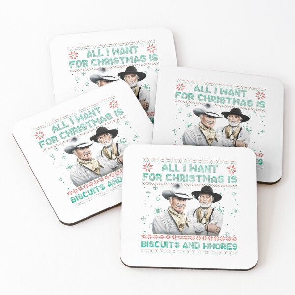 Item preview, All I Want For Christmas Is Biscuits and Whores, Lonesome Dove Movie, Funny Western Movie, Cowboy Movie Ugly designed and sold by jimfarrepo.