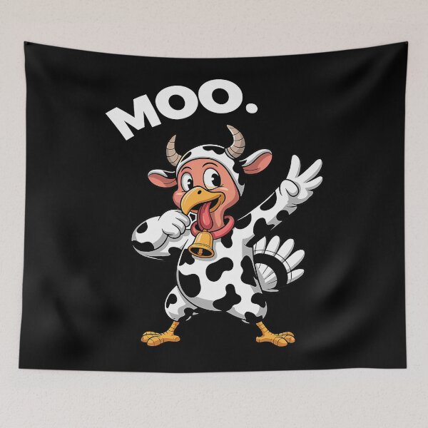 Item preview, Moo 90s Day Funny Cow Holiday Thanksgiving Turkey Festive designed and sold by rebeccathanuos.
